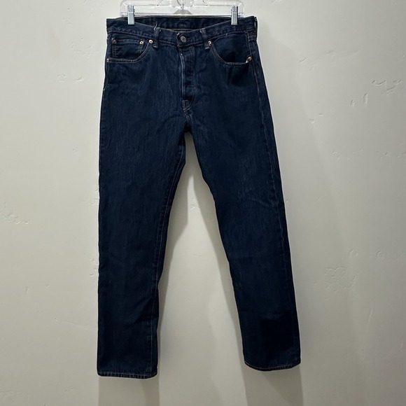 Levis 501 Original Straight Blue  Denim Jeans Mens‎ 34 X 32 Button Up Fly - Picture 1 of 9